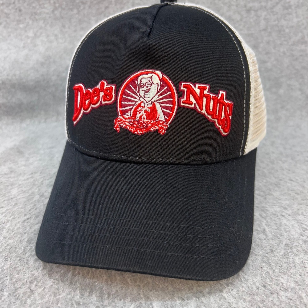 Dee's Nuts Logo Adult Black Unbranded Trucker Hat Snapback Mesh Cap OSFM
